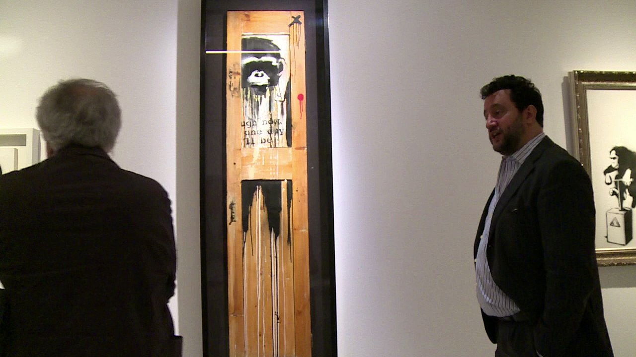 Street art von banksy im museum