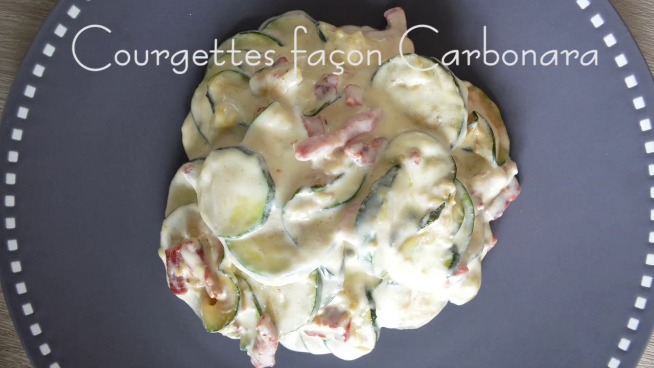 Courgettes façon Carbonara
