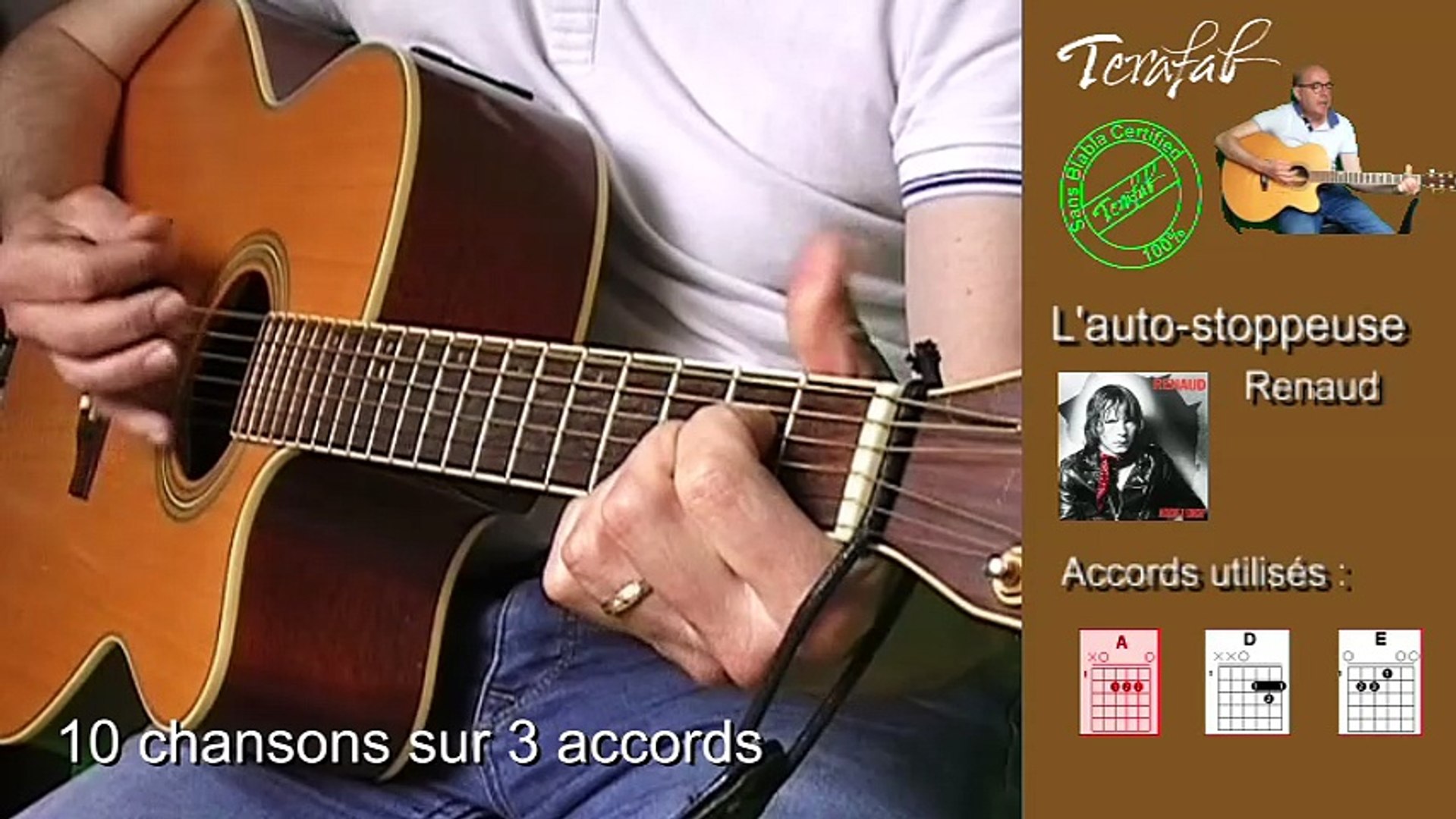 10 chansons françaises sur E A D [Tuto guitare] by Terafab - Vidéo  Dailymotion