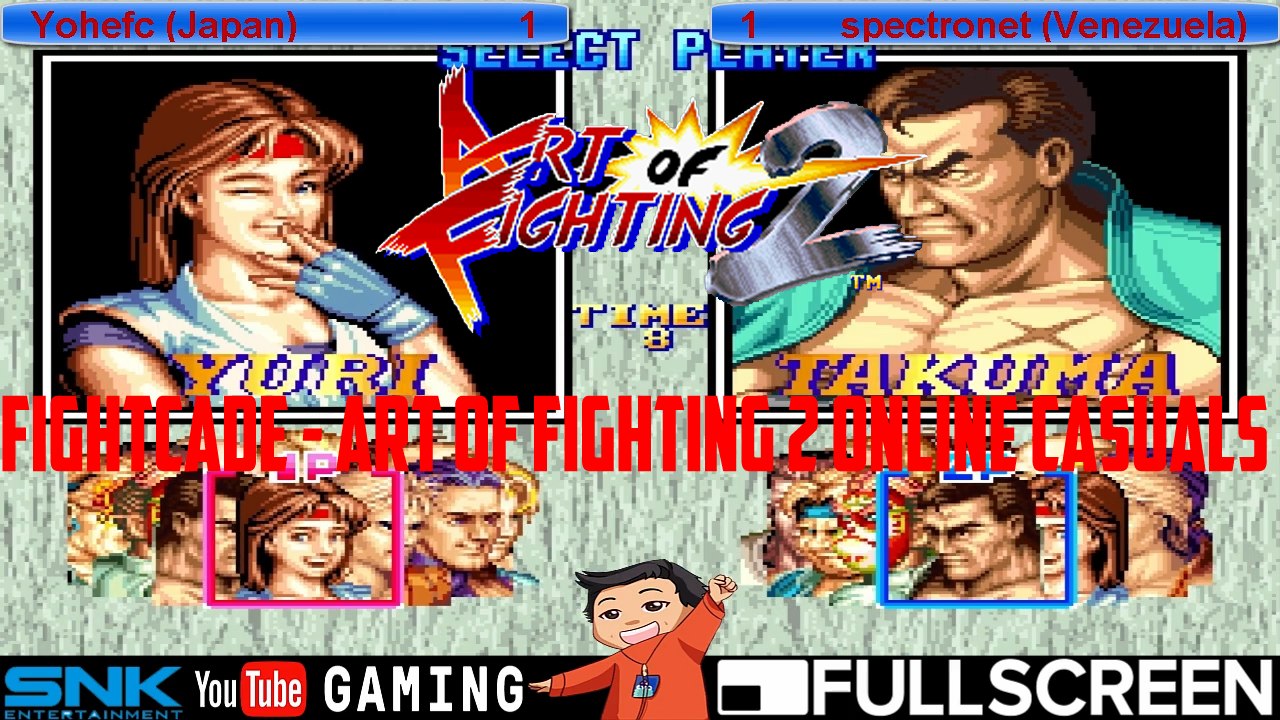 Fightcade [HD] - yohefc (JAPAN) vs. spectronet (Venezuela) - Art of Fighting 2 Online Casuals