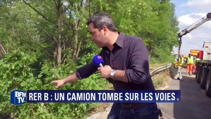 Camion tombé sur les voies du RER B: le chauffeur dans un état grave