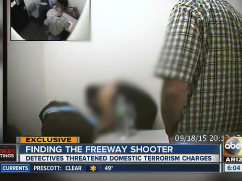 Interrogation footage shows freeway shooting suspect's wife getting grilled