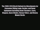 Read The 2009-2014 World Outlook for Attachments for Consumer Riding Lawn Garden and Snow Equipment