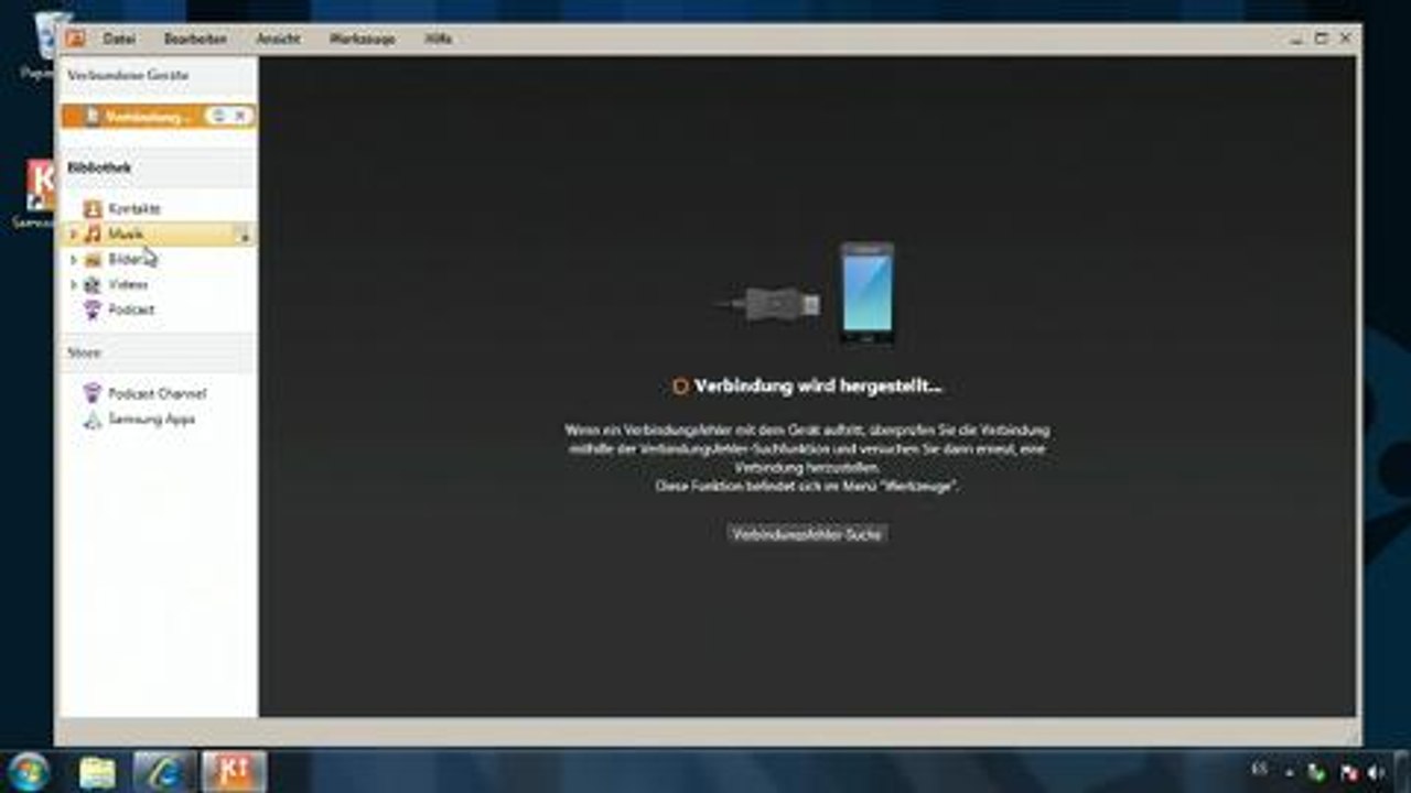 Musik auf Android-Handys laden mit Samsung Kies