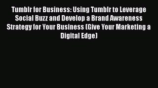 [PDF] Tumblr for Business: Using Tumblr to Leverage Social Buzz and Develop a Brand Awareness