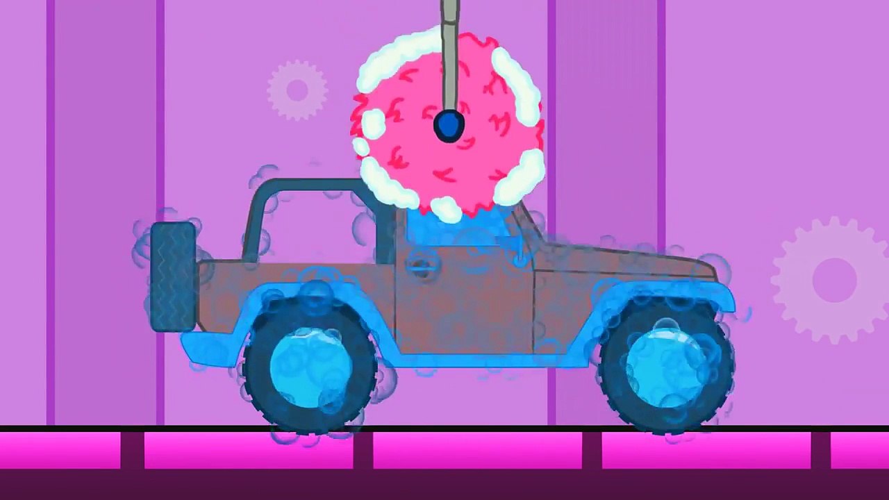 Peppa Pig Deutsch - Jeep Car Wash, Vehicles for Children!