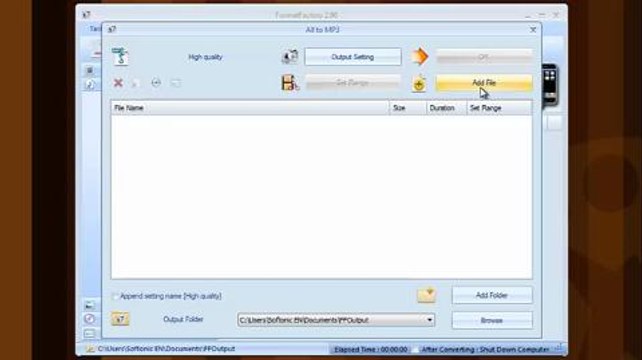 How to convert files to MP3 with Format Factory