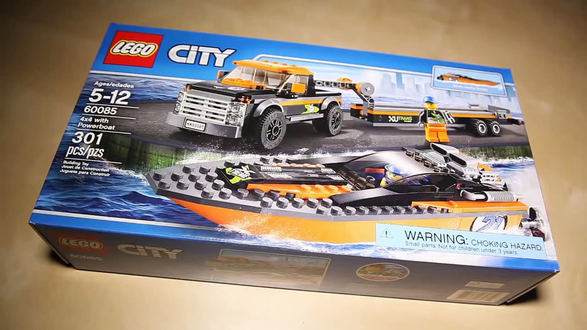 lego city 4x4 with powerboat