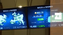 La Bolsa española supera los 9.100 puntos tras subir el 2,32%