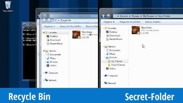 Cómo camuflar una carpeta secreta con archivos dentro