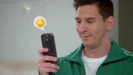 Messi en el anuncio de WeChat
