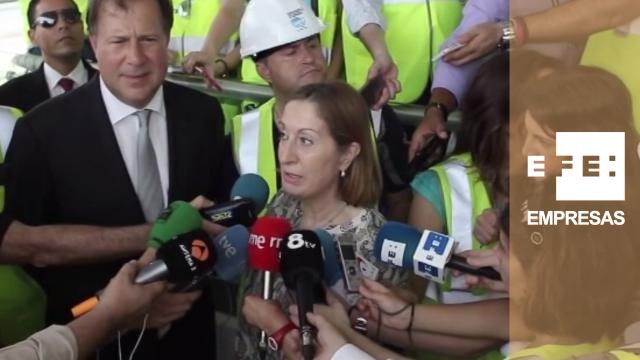 Varela y Pastor visitan la obra de Sacyr en el Canal de Panamá