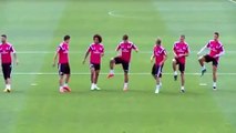 Cristiano Ronaldo was hypnotized by Marcelo and James Rodriguez skills show at Real Madrid C.F. training