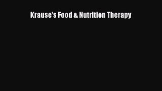 Read Krause's Food & Nutrition Therapy Ebook Free