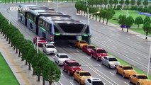 Crean 'el autobús elevado' que servirá para solucionar el tráfico en las grandes ciudades