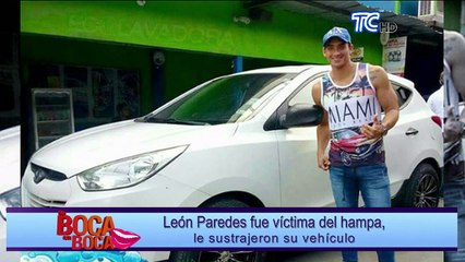 Alex “El León” Paredes fue víctima del hampa, se le llevaron su vehículo