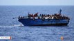 Dramatic Images Show Moment When Boat Carrying Over 500 Migrants Overturns