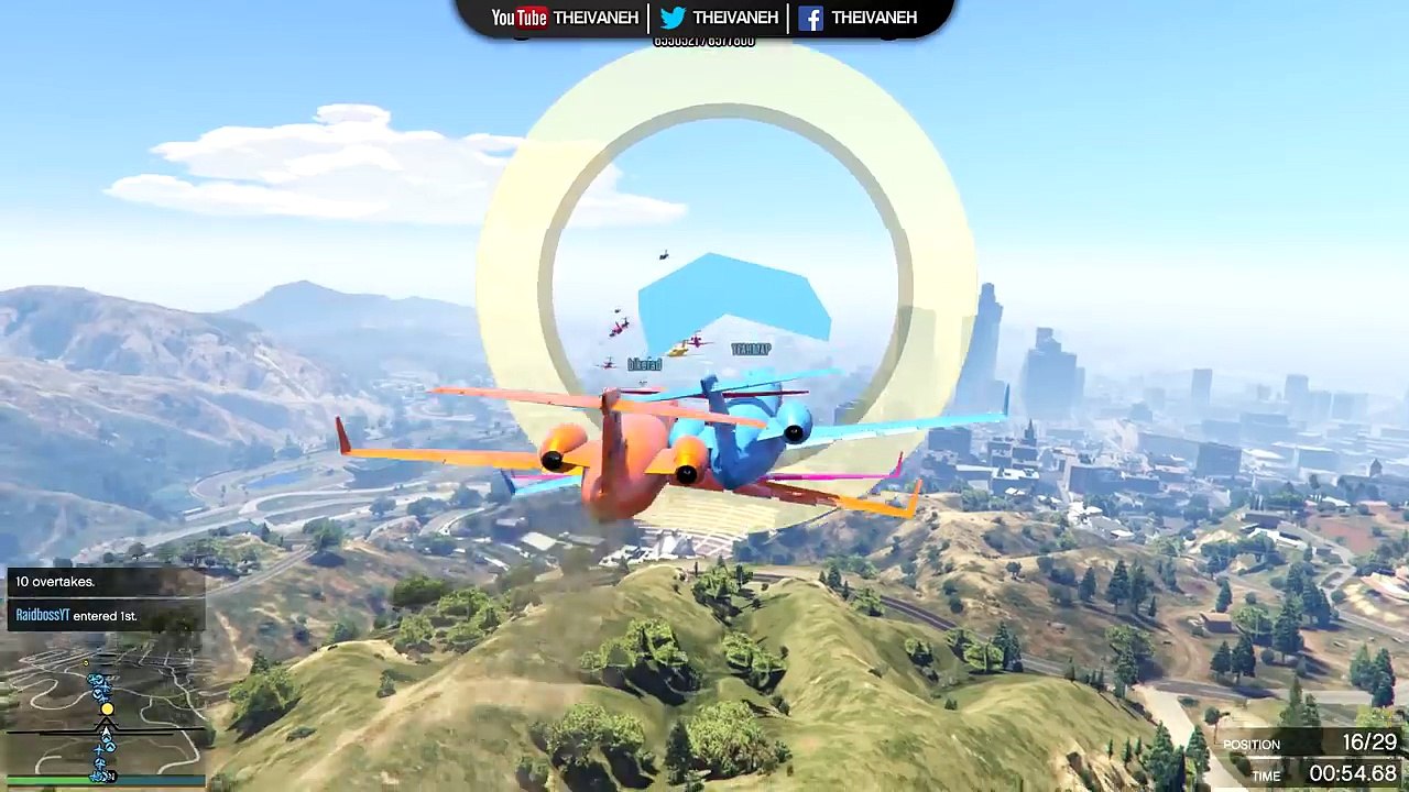 GTA 5  Online - Plane Race, Survive The Tank & BUSTED! (Open Lobby Funny Moments & Fails)