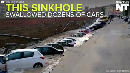 Burst Water Pipe Caused This Huge Sinkhole In Florence