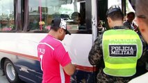 Revision de unidades de buses en Tegucigalpa