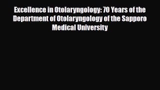 Read Excellence in Otolaryngology: 70 Years of the Department of Otolaryngology of the Sapporo