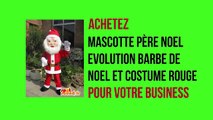 Mascotte SpotSound père noël evolution barbe de noël et Costume SpotSound rouge