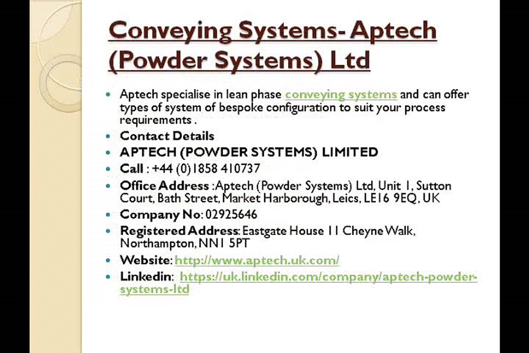 conveying systems