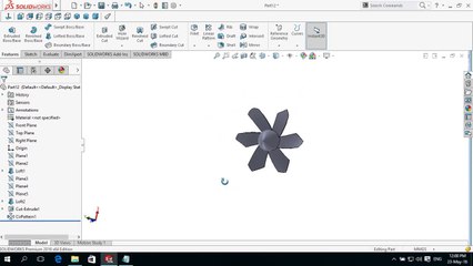 How to Make / Create Turbine Propeller in SolidWorks Basics for Beginners Tutorial