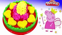 Play Doh!   Create Delicious Ice Cream Cake Heart For Peppa Pig Español Enjoy