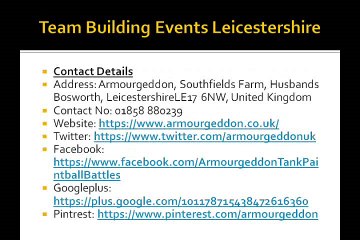 team building events leicestershire