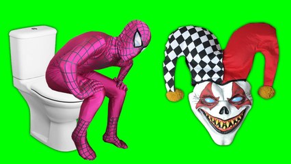 Joker vs Frozen Elsa, Pink Spidergirl & Spiderman - Real Life Superhero Movie (1080p_30fps_H264-128kbit_AAC)