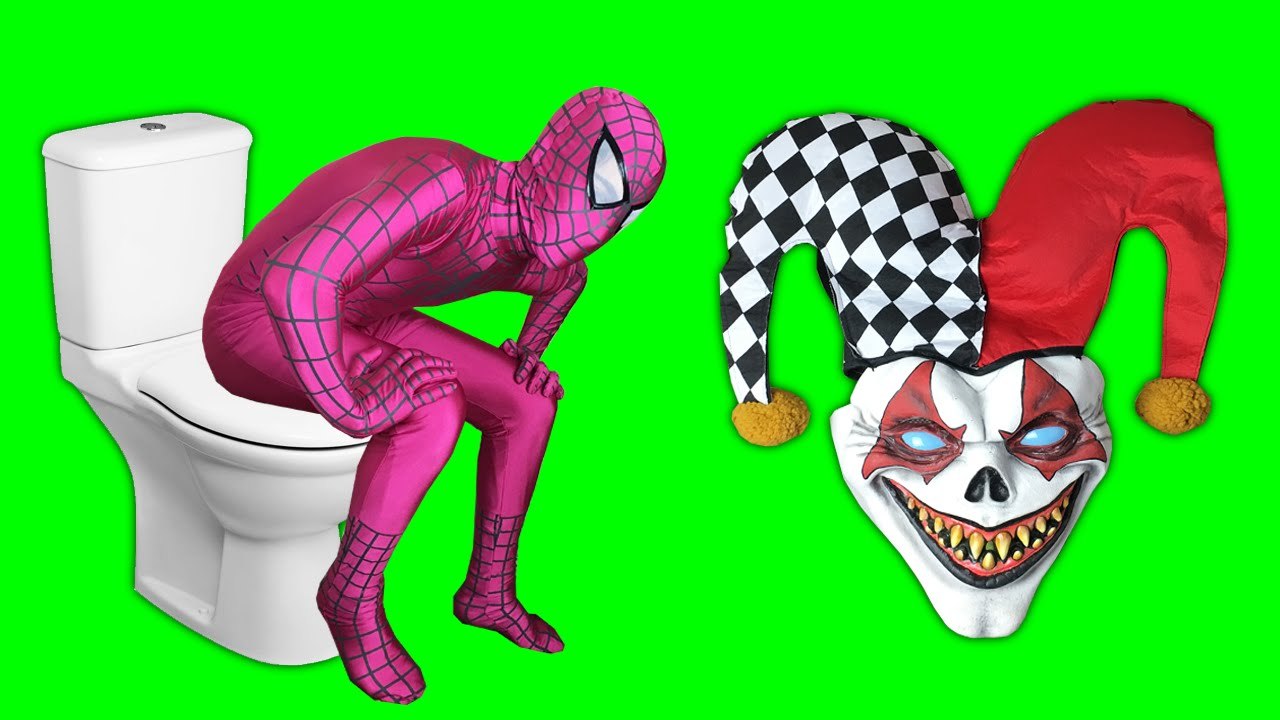 Joker vs Frozen Elsa, Pink Spidergirl & Spiderman - Real Life Superhero Movie (1080p_30fps_H264-128kbit_AAC)