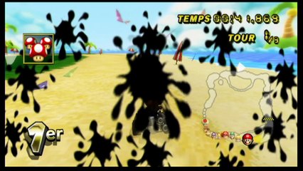 Mario Kart Wii GBA Plage Maskass