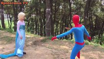 Elsa Frozen Pregnant Baby Spiderman vs Venom Vs Captain American Superman Fun Superhero in real life