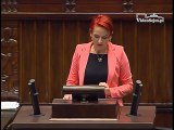Poseł Bernadeta Krynicka - Wystąpienie z dnia 19 maja 2016 roku.