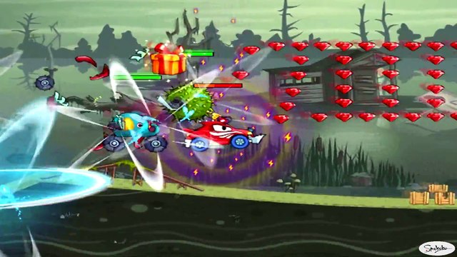 Мультики про машинки. Гоночная Машина. Трасса с мельницами и волшебные бомбы. Тики Таки Машинки