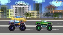 Araba cizgi filmleri İzle. Monster Truck ve Polis Arabası. Akıllı arabalar. Tiki Taki Arabalar