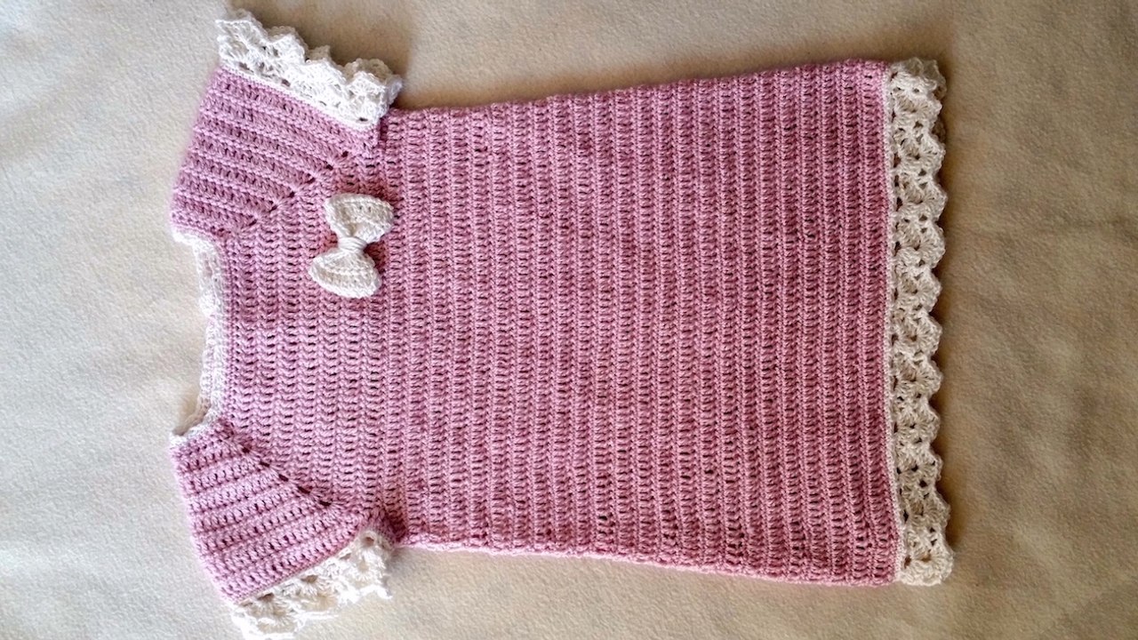 Crochet christening dress - dress for baptism - Part 5 / 6 by BerlinCrochet