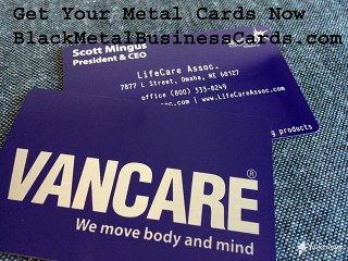 Color Print Brush Finish Stainless Steel Business Cards