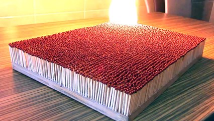 6000 Match Chain Reaction - Amazing Fire Domino!!!