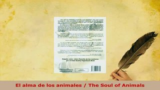 Download  El alma de los animales  The Soul of Animals PDF Online