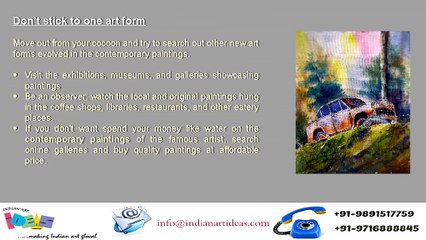 How to Pick Unique and Right Contemporary Painting for Your Space?