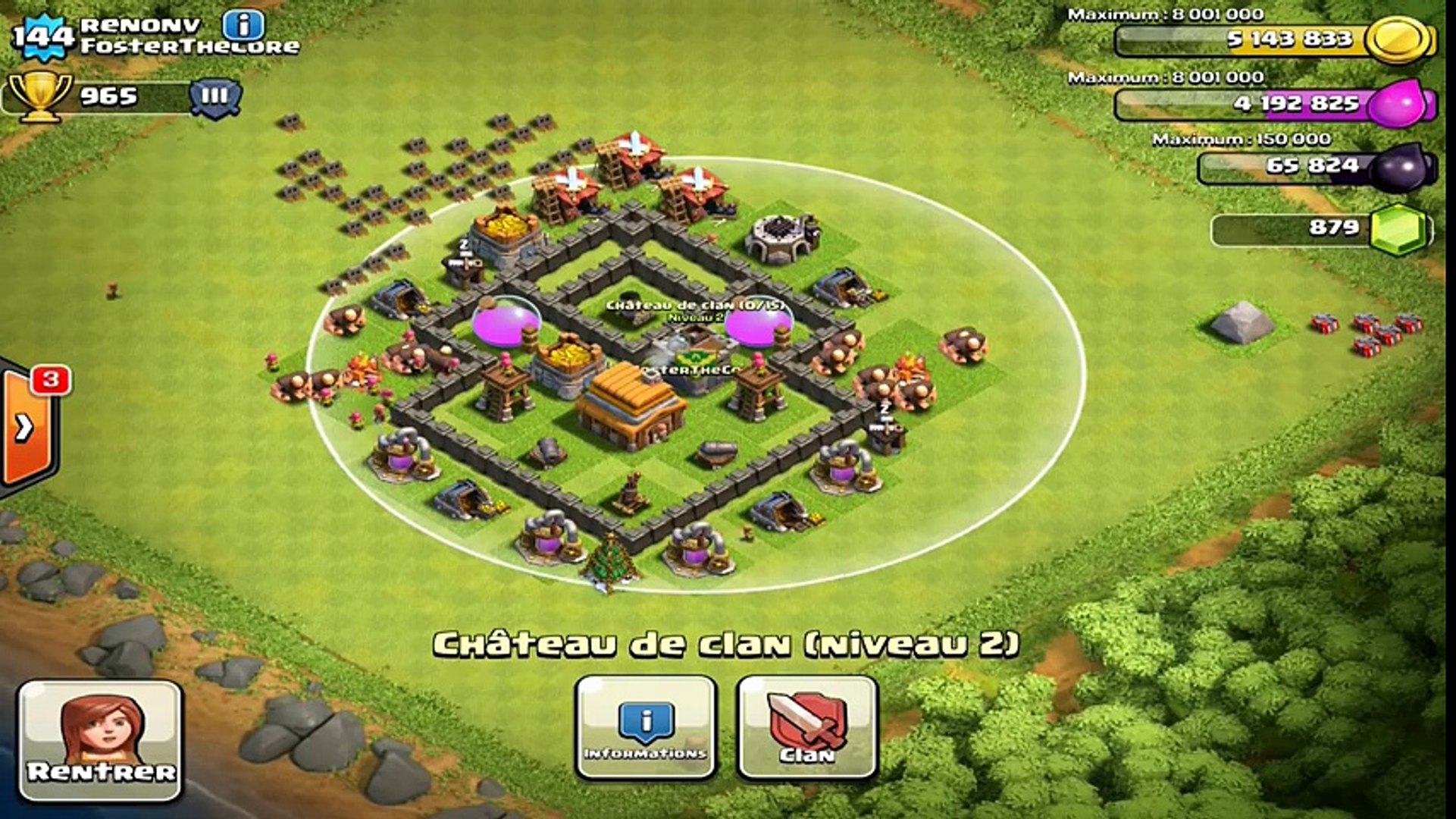 Clash Of Clan Hdv 4 Village Un Hdv 4 lvl 144 ! Incroyable record clash of clans ! - video Dailymotion