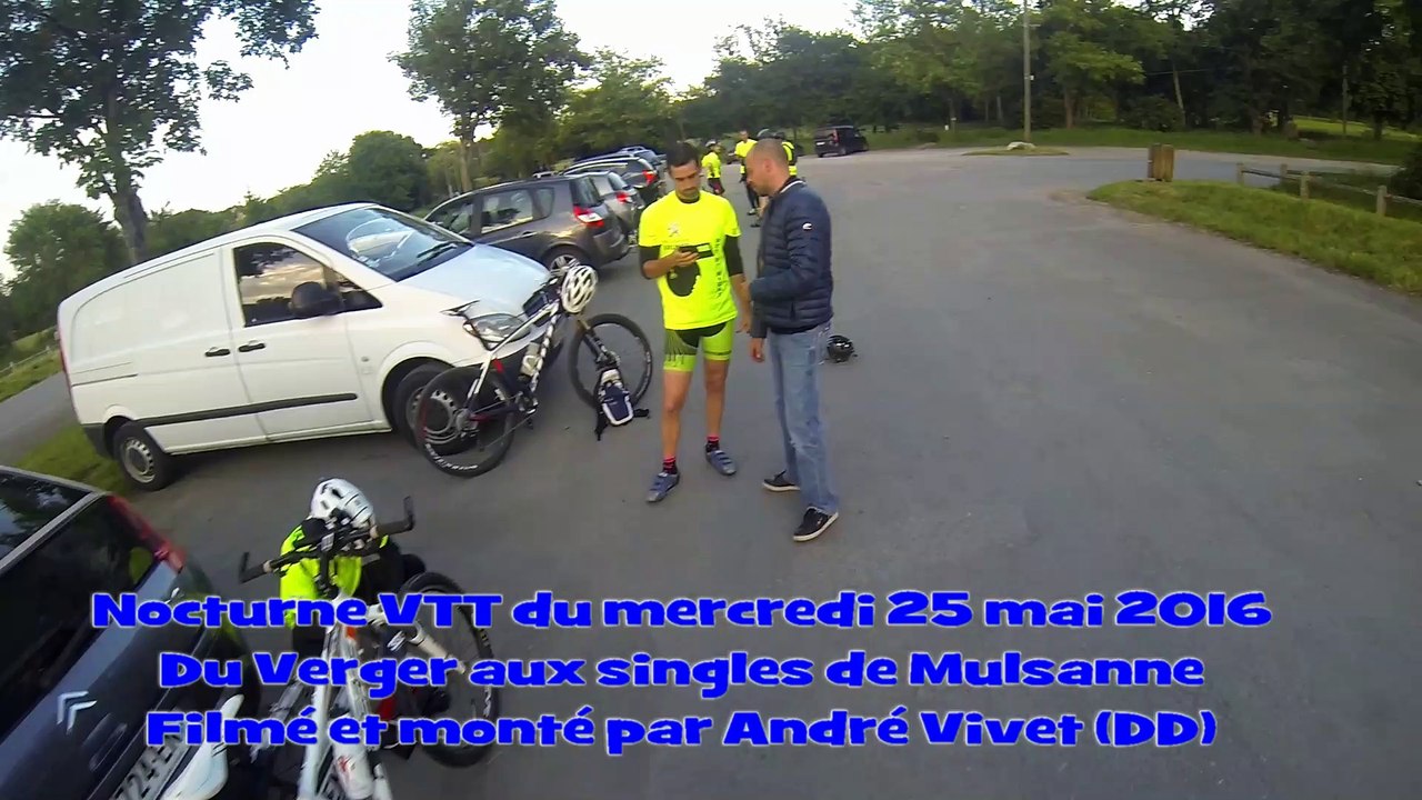 Nocturne VTT du mercredi 25 mai 2016. Entre le parking du Verger et les singles de Mulsanne/Moncé-en-Belin (Sarthe)