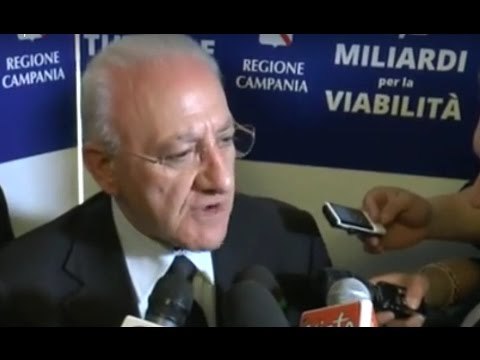 Campania - De Luca: 2,3 miliardi per rifare le strade (25.05.16)