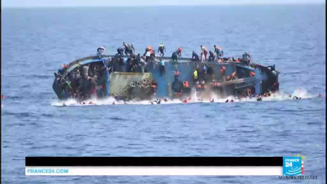 Mediterranean shipwreck: Italian navy releases dramatic footage of capsizing boat
