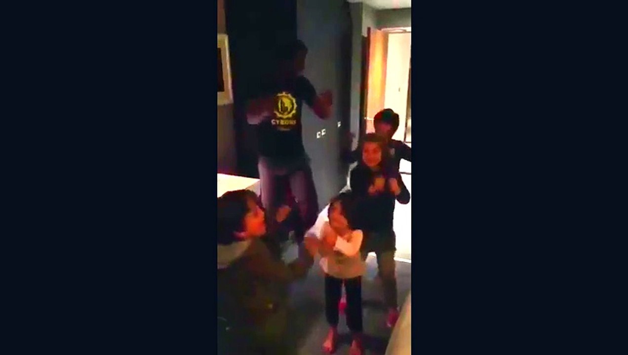 Darren Sammy Champion Dance with little kids