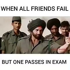 when only one friend is pass  in examvery funny