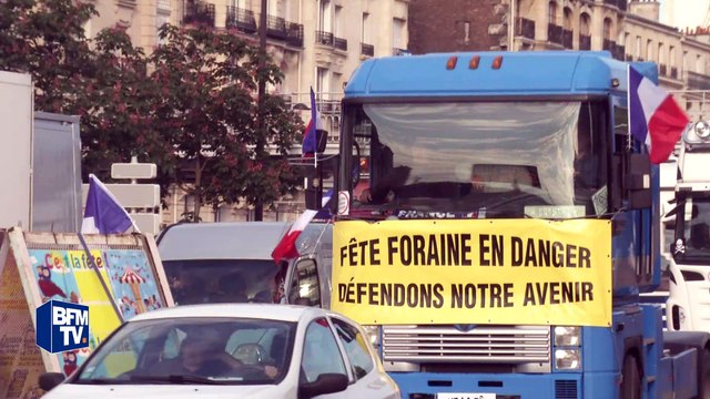 Paris: opération escargot pour forains en colère