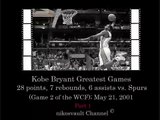 Kobe Bryant 2000-01 • 28 points, 7 rebounds, 6 assists vs. San Antonio Spurs (1/2)